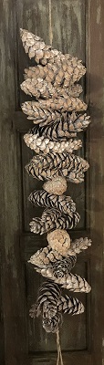 30 inch inch Frosted Pine Cone Garland 